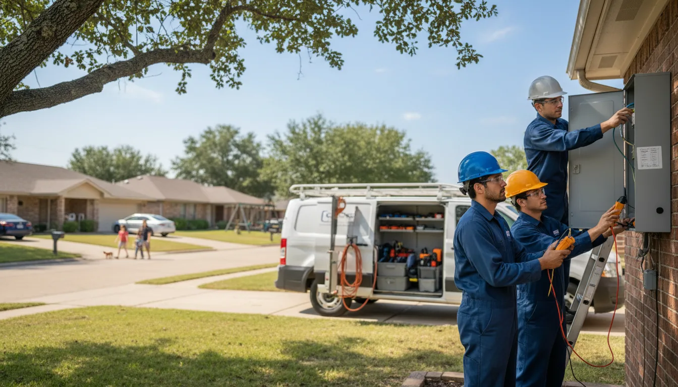 Certified electrician providing emergency electrical services in Woden, IA